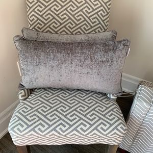 2 Urban Barn Accent Chairs x Two Matching Pillows